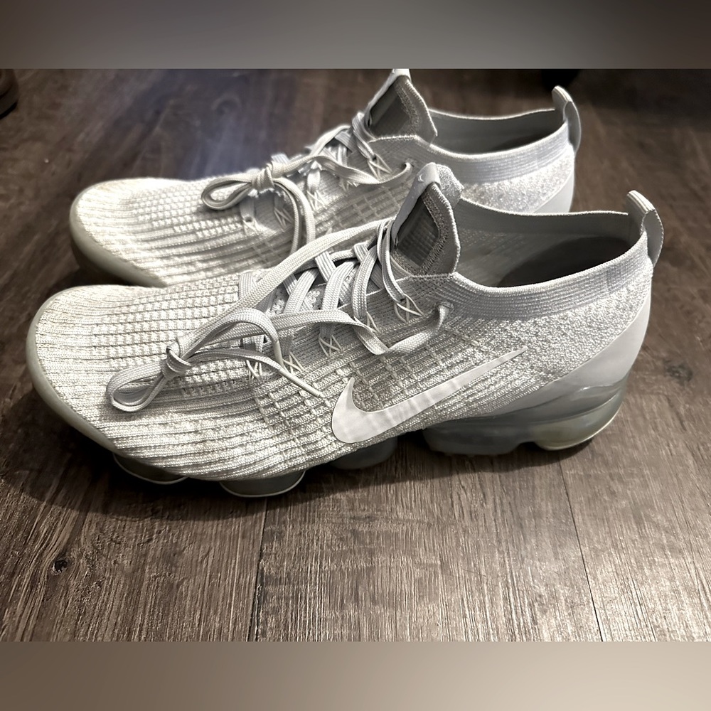 The Nike Air VaporMax Flyknit 3 White Pure Platinum Size 12.5 Men’s -